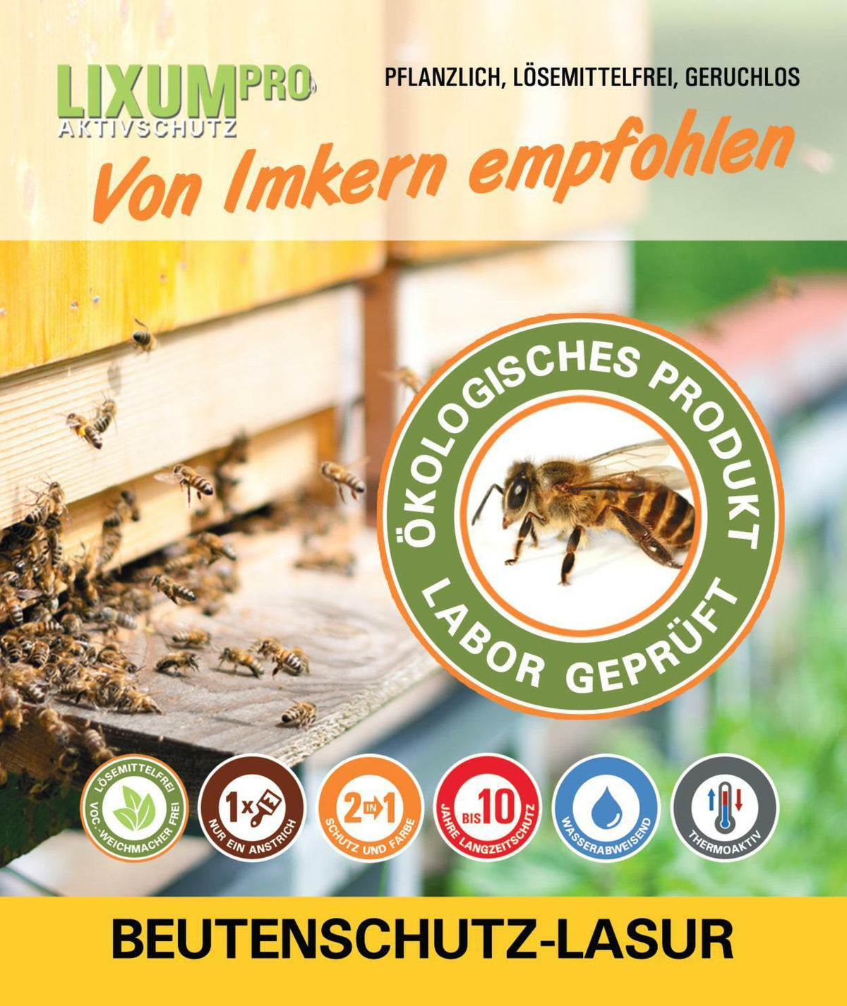 Lixum Pro Beutenschutz Lasur Bienenbeute - Anstrich für 1 Beute DN